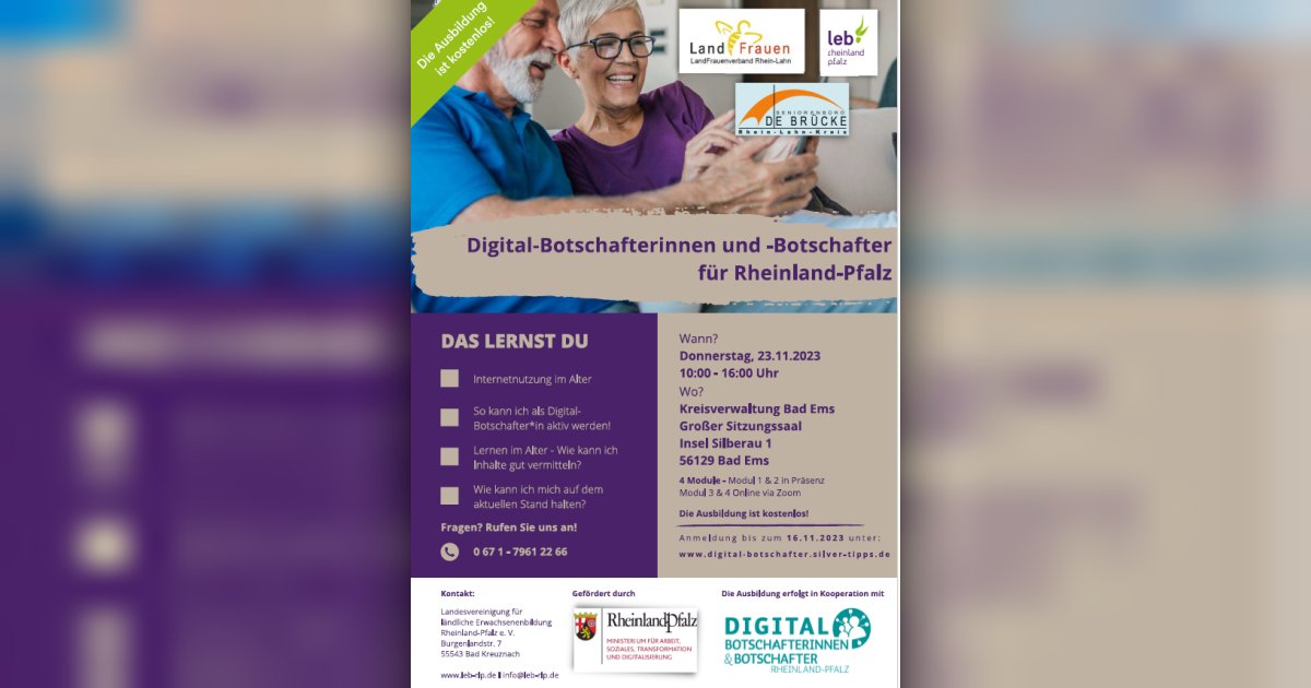 Sds Bot Digital-Botschafterinnen und Digital-Botschafter für Rheinland-Pfalz ...