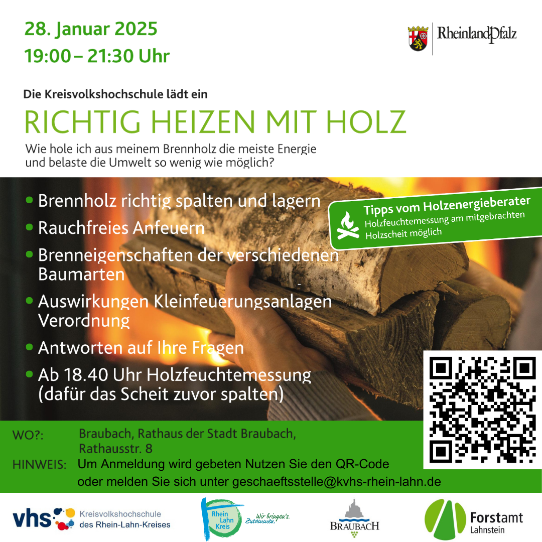 Heizen mit Holz, Braubach - 1 Heizen mit Holz, Braubach - 1