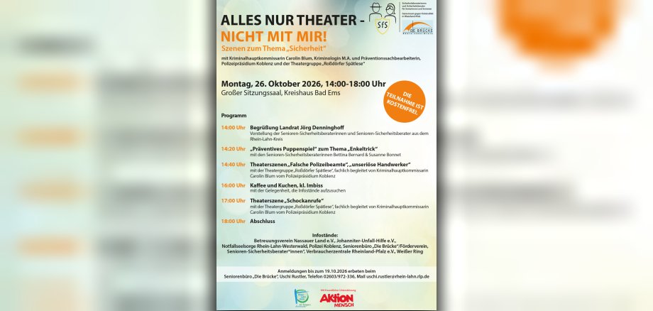 Veranstaltung - Alles nur Theater A5 Veranstaltung - Alles nur Theater A5