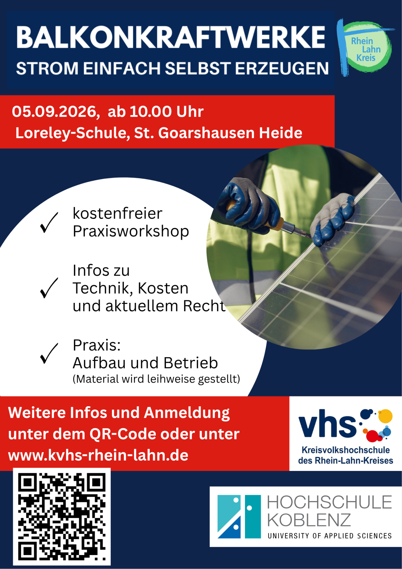 kostenfreier Praxisworkshop Infos zu Technik, Kosten und aktuellem Recht Praxis:Aufbau und Betrieb (Material wird leihweise gestellt) - Balkonkraft Diez kostenfreier Praxisworkshop Infos zu Technik, Kosten und aktuellem Recht Praxis:Aufbau und Betrieb (Material wird leihweise gestellt) - Balkonkraft Diez