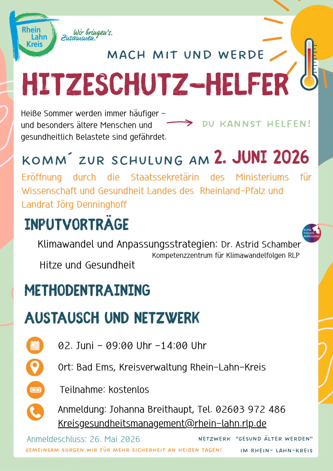 Einladung Hitzeschutz- Multiplikatorenschulung (Poster) - 1