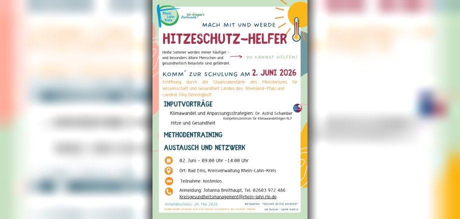 Einladung Hitzeschutz- Multiplikatorenschulung (Poster) - 1